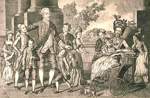 K�nig Georg III. mit seiner Familie